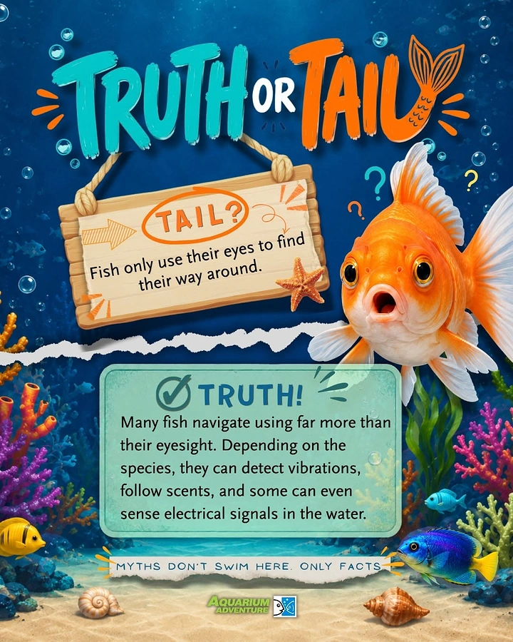 Aquarium Shops creative ad: Truth or Tail fish myth series