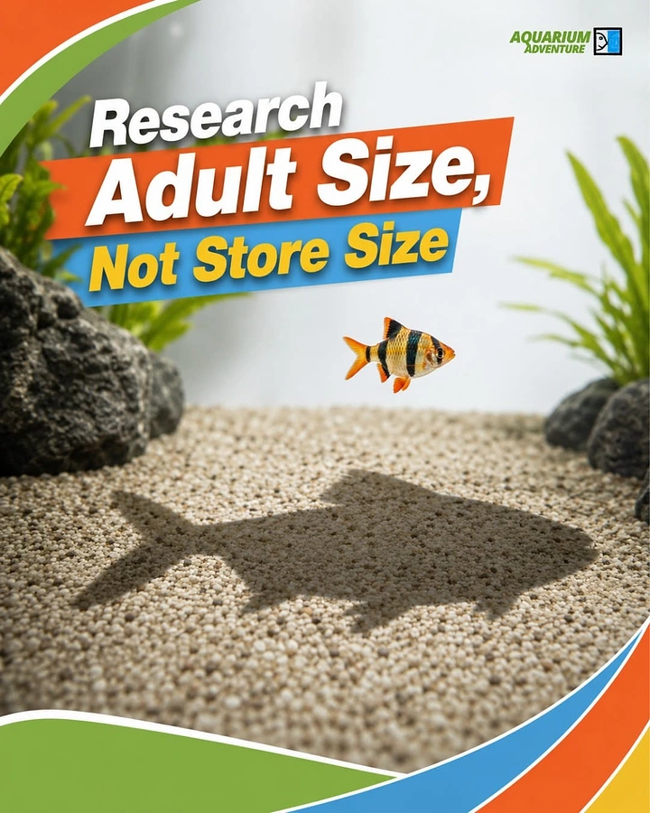 Aquarium Shops creative ad: Small fish casts big adult shadow