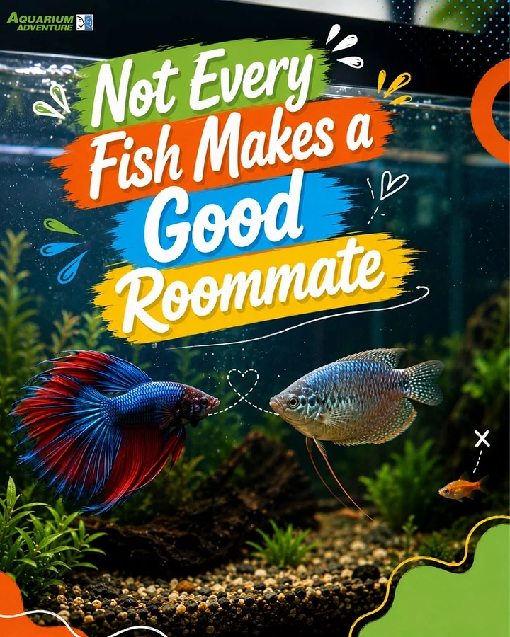 Aquarium Shops creative ad: Fish roommate compatibility copy