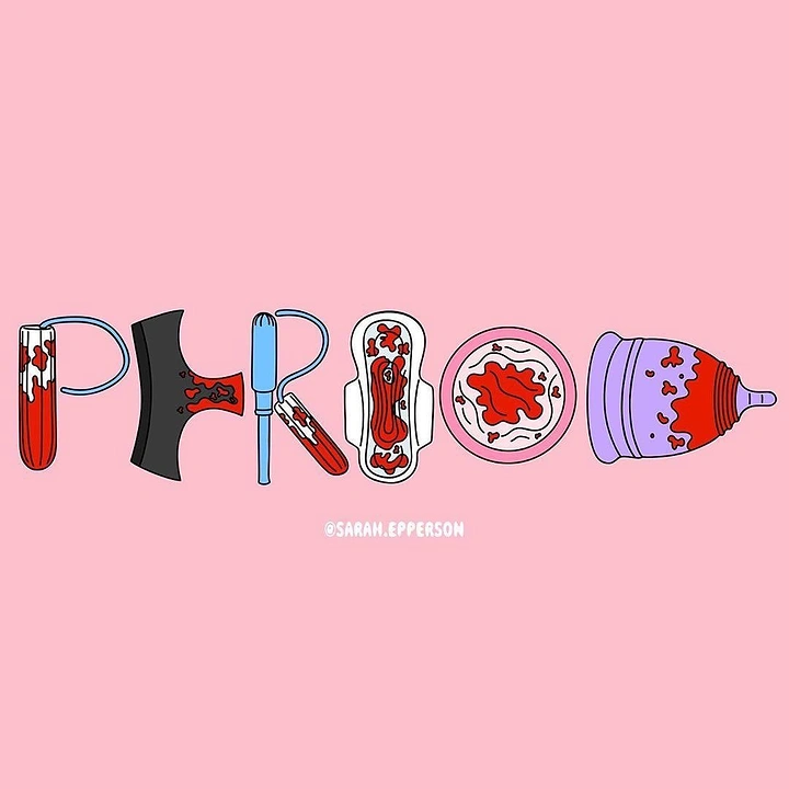 Period Care & Feminine Hygiene creative ad: Products cleverly form PERIOD typography