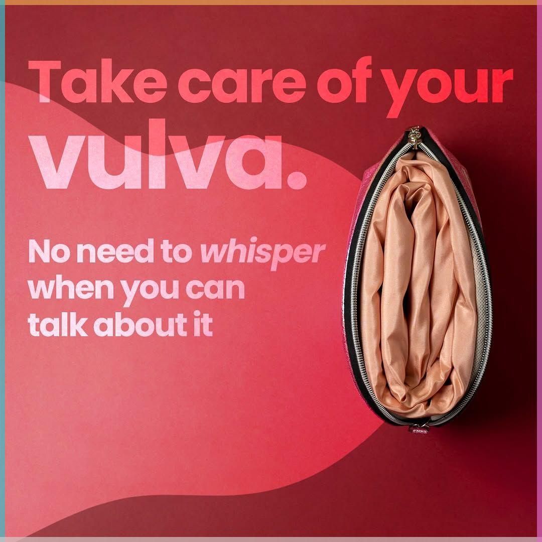 Instagram post: Vulva-shaped visual reinforces direct copy