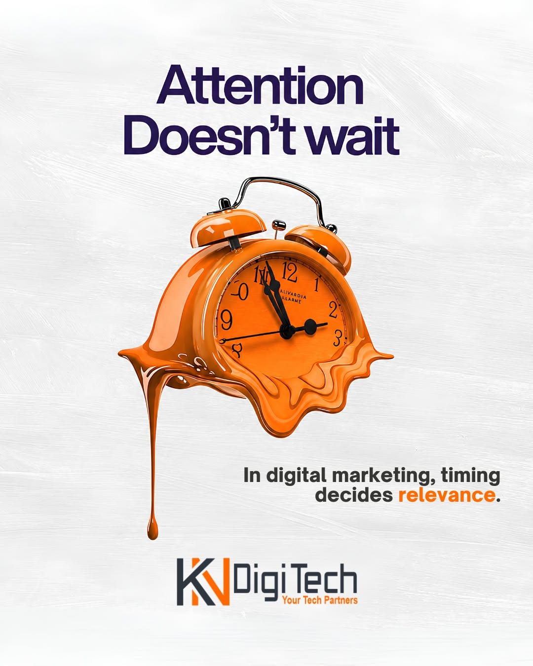 Melting alarm clock: attention doesn't wait
