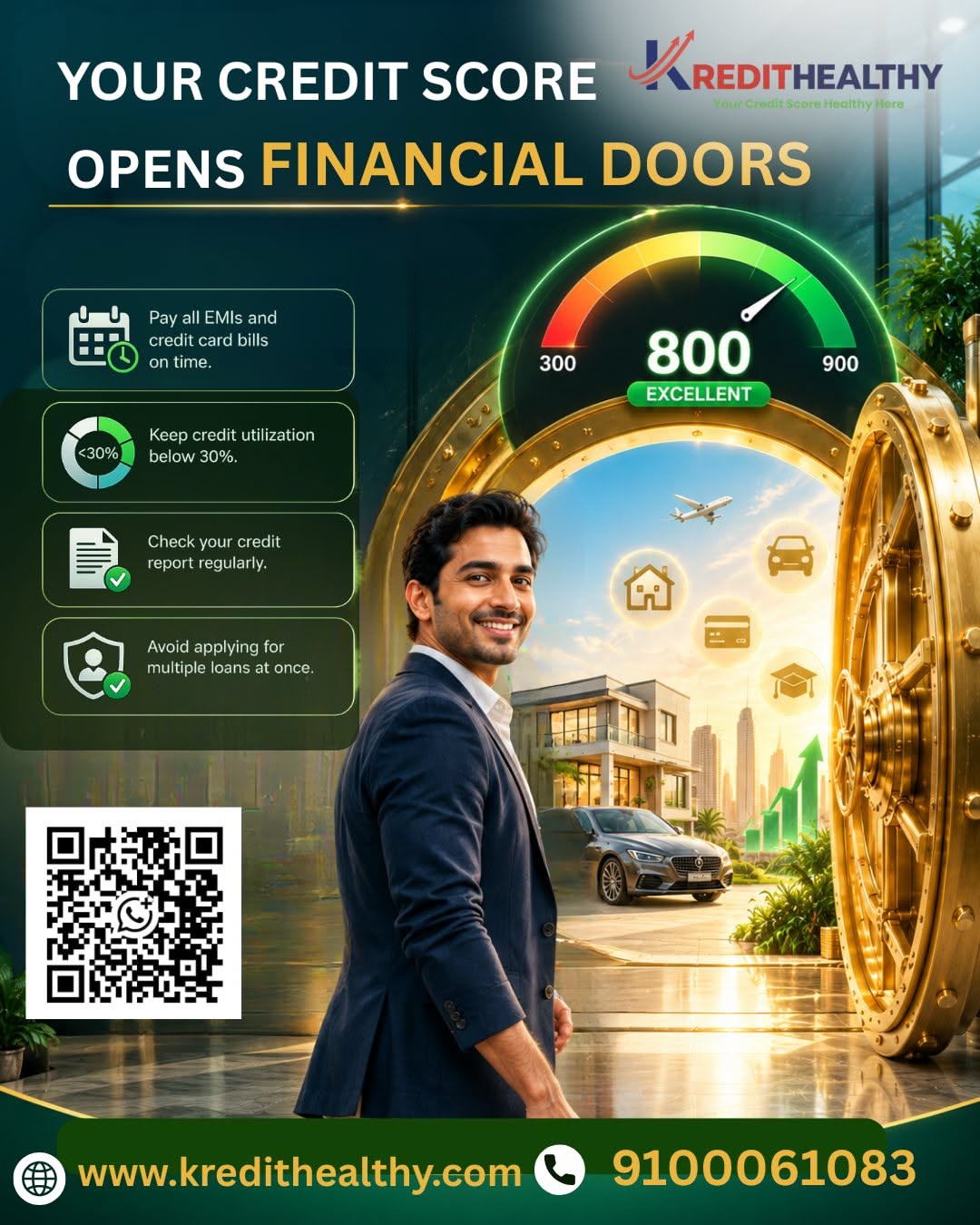 Instagram post: Financial doors opening visual metaphor