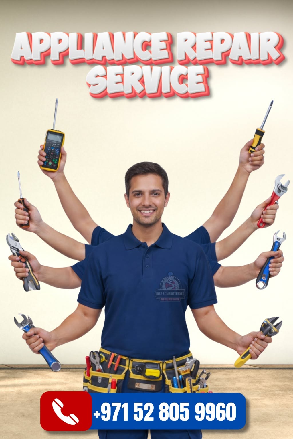 Story: Technician surrounded by repair tools