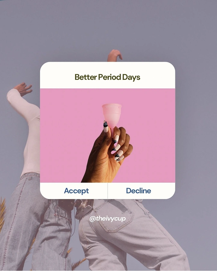 Period Care & Feminine Hygiene creative ad: Approval-interface metaphor for period choice