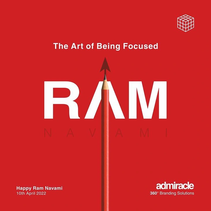 other-festival creative ad: Red pencil forming the A of RAM, tipped by an arrowhead