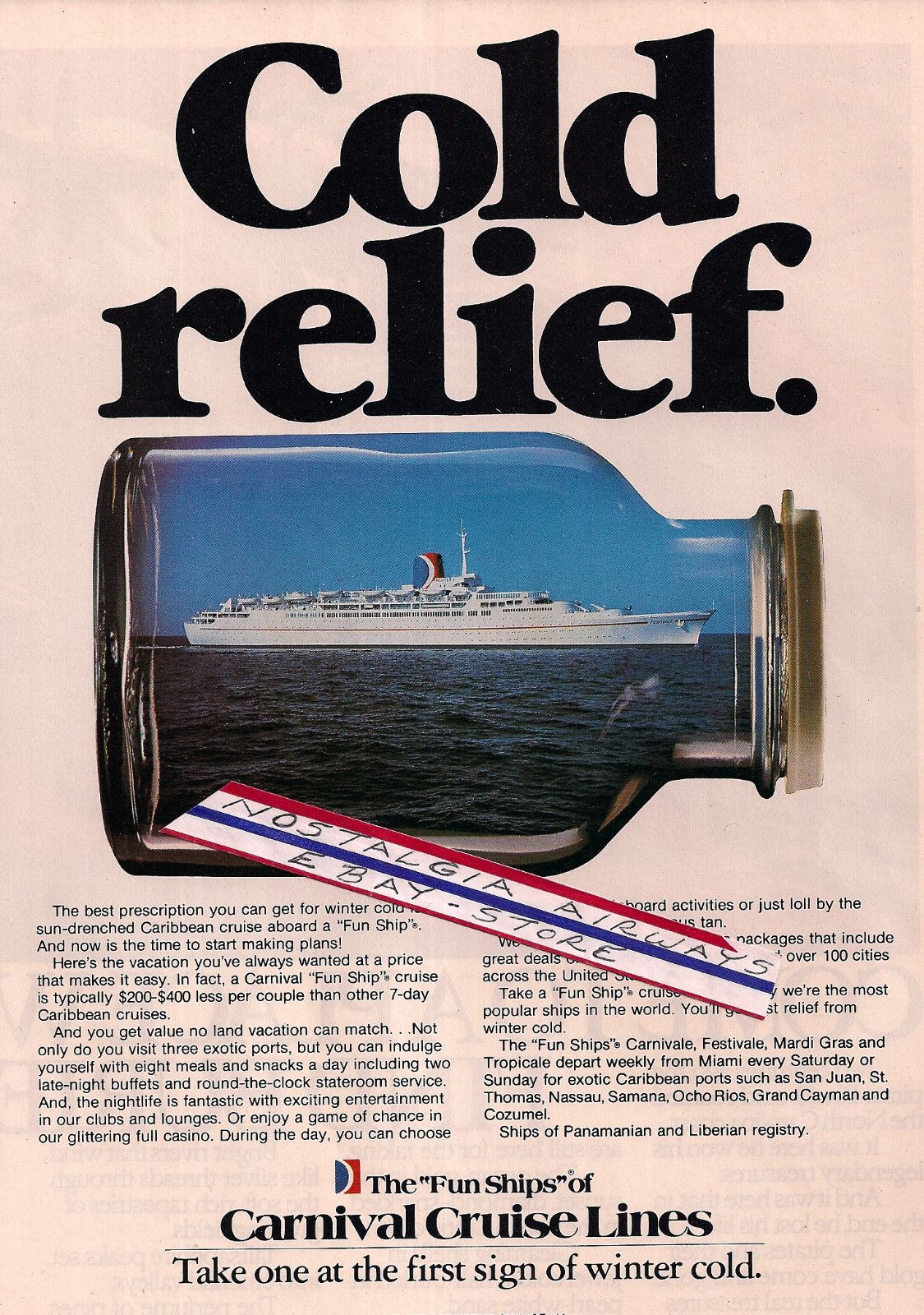 Story: Cruise ship becomes cold relief