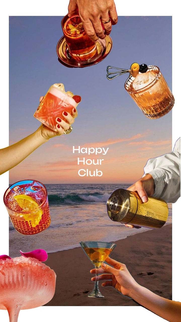 Bars & Pubs creative ad: Floating drinks create playful club scene