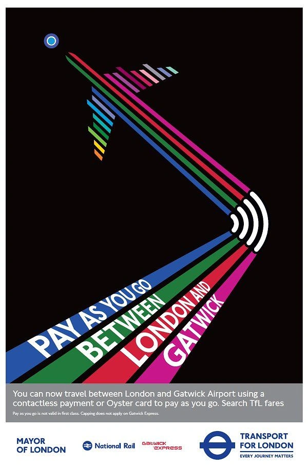 Airlines creative ad: Clever flight-path lettering and transit metaphor