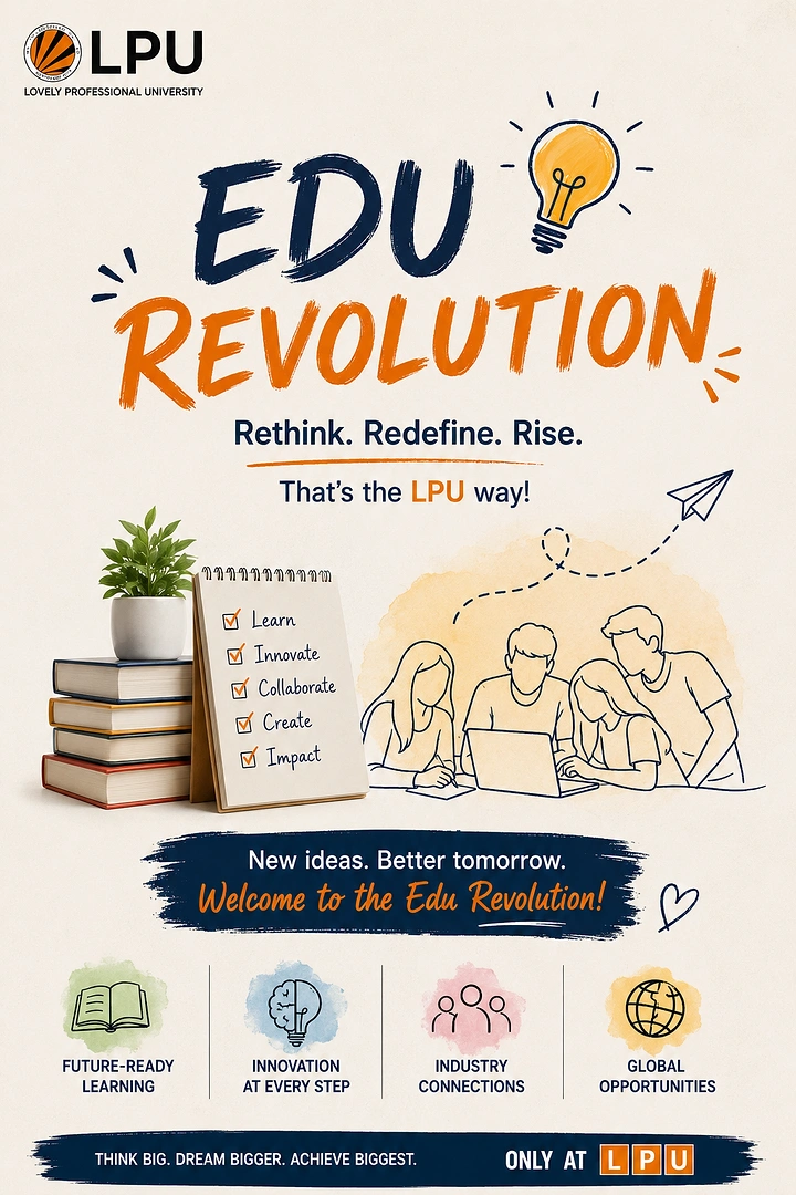 Universities & Colleges creative ad: Illustrated education-revolution concept, polished execution
