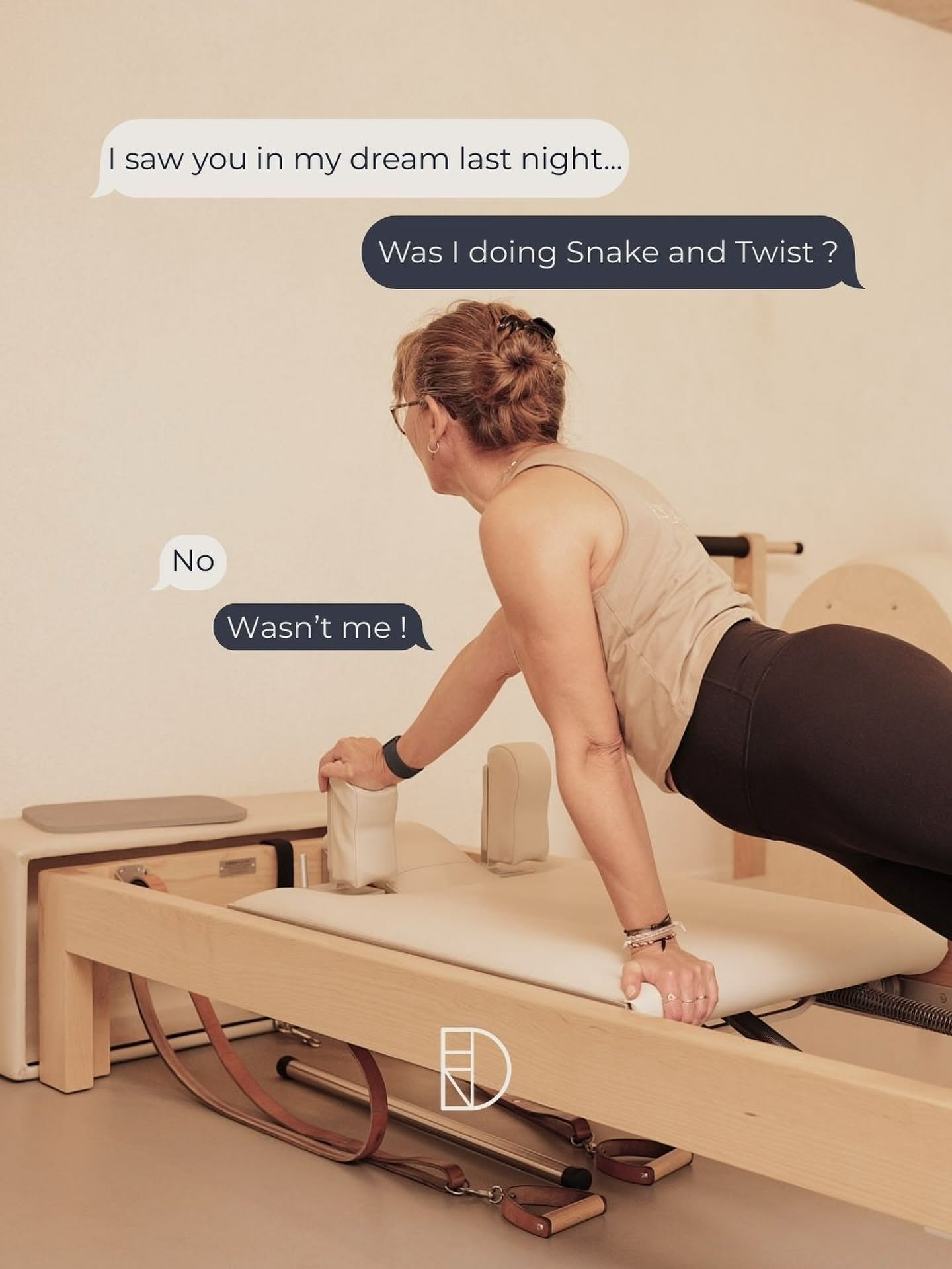 Instagram post: Chat bubbles turn exercise into witty banter