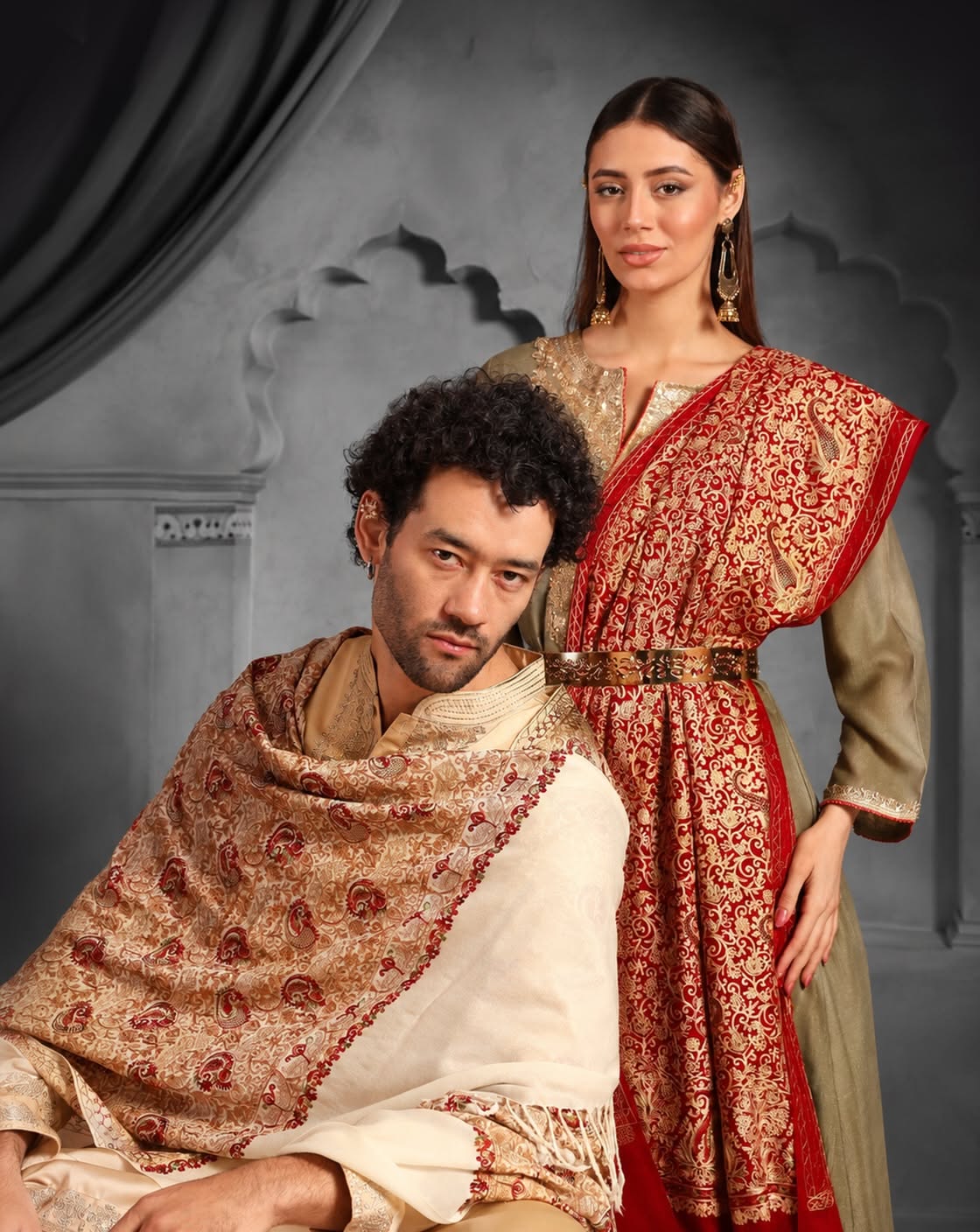 Bhai Dooj Poster: Three models showcasing coordinated contemporary ethnic clothing, slide 2