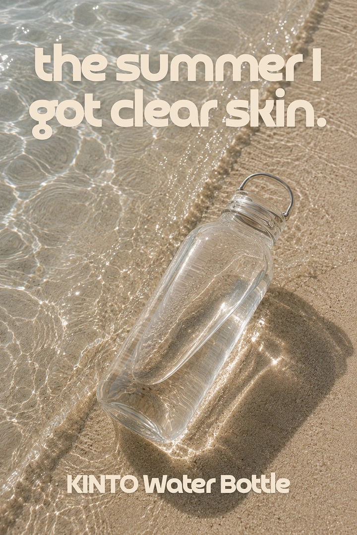 Packaged Drinking Water creative ad: Clear-skin copy connects water benefit