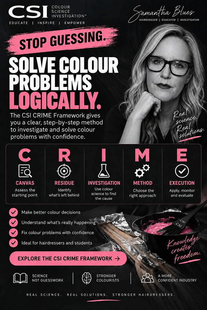 Makeup & Beauty Academies creative ad: Memorable CSI colour-framework concept