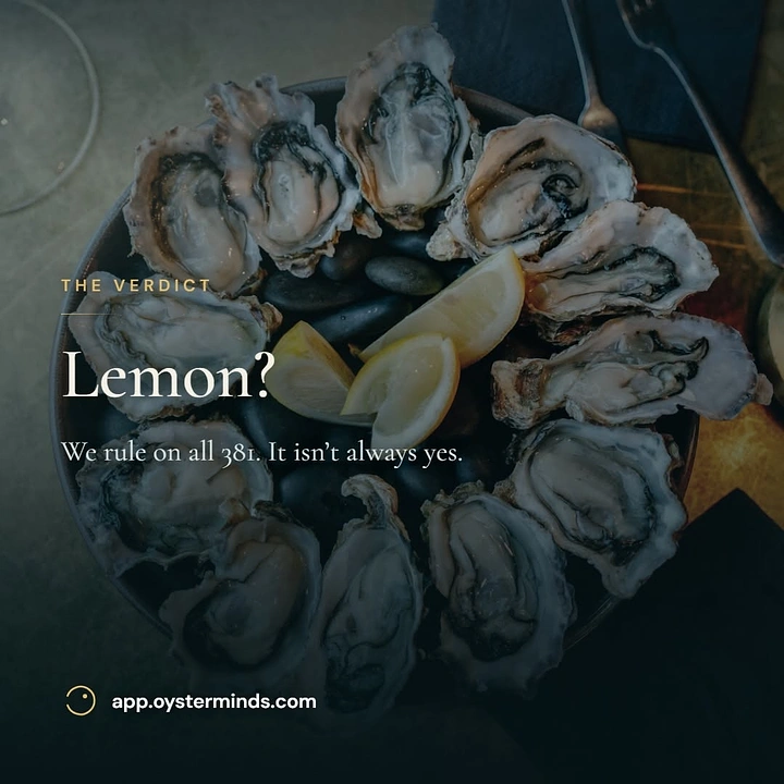 Seafood Restaurants creative ad: Witty verdict copy for oysters