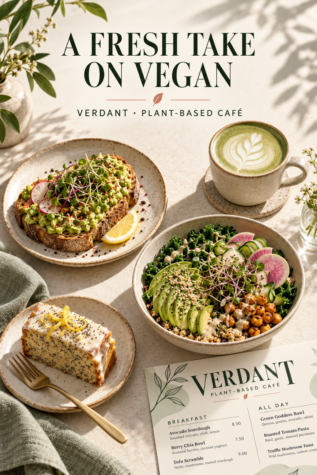 Story: Exceptional polished cafe menu layout