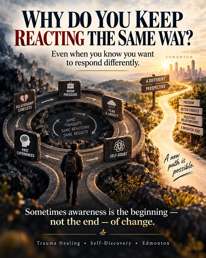 Life & Business Coaches creative ad: Repeated-path maze visualizes reactive patterns