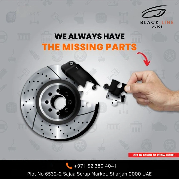 Auto Repair & Garages creative ad: Brake disc completed with puzzle piece
