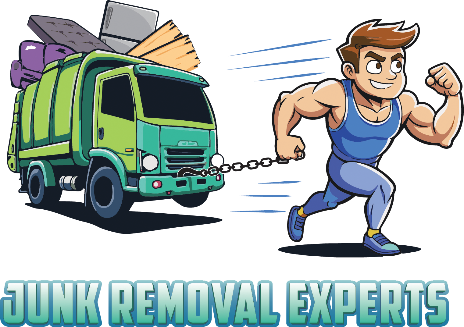 Banner: Mascot pulling truck creates character