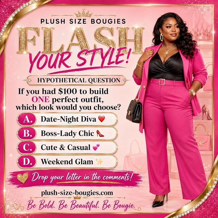 Plus-Size Fashion creative ad: Hypothetical budget prompt drives interaction