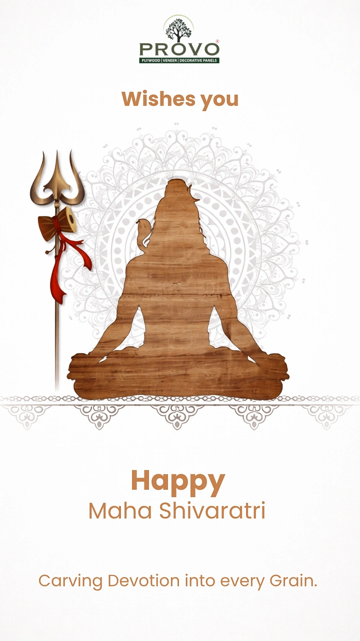 other-festival creative ad: Wood-grain silhouette of meditating Shiva