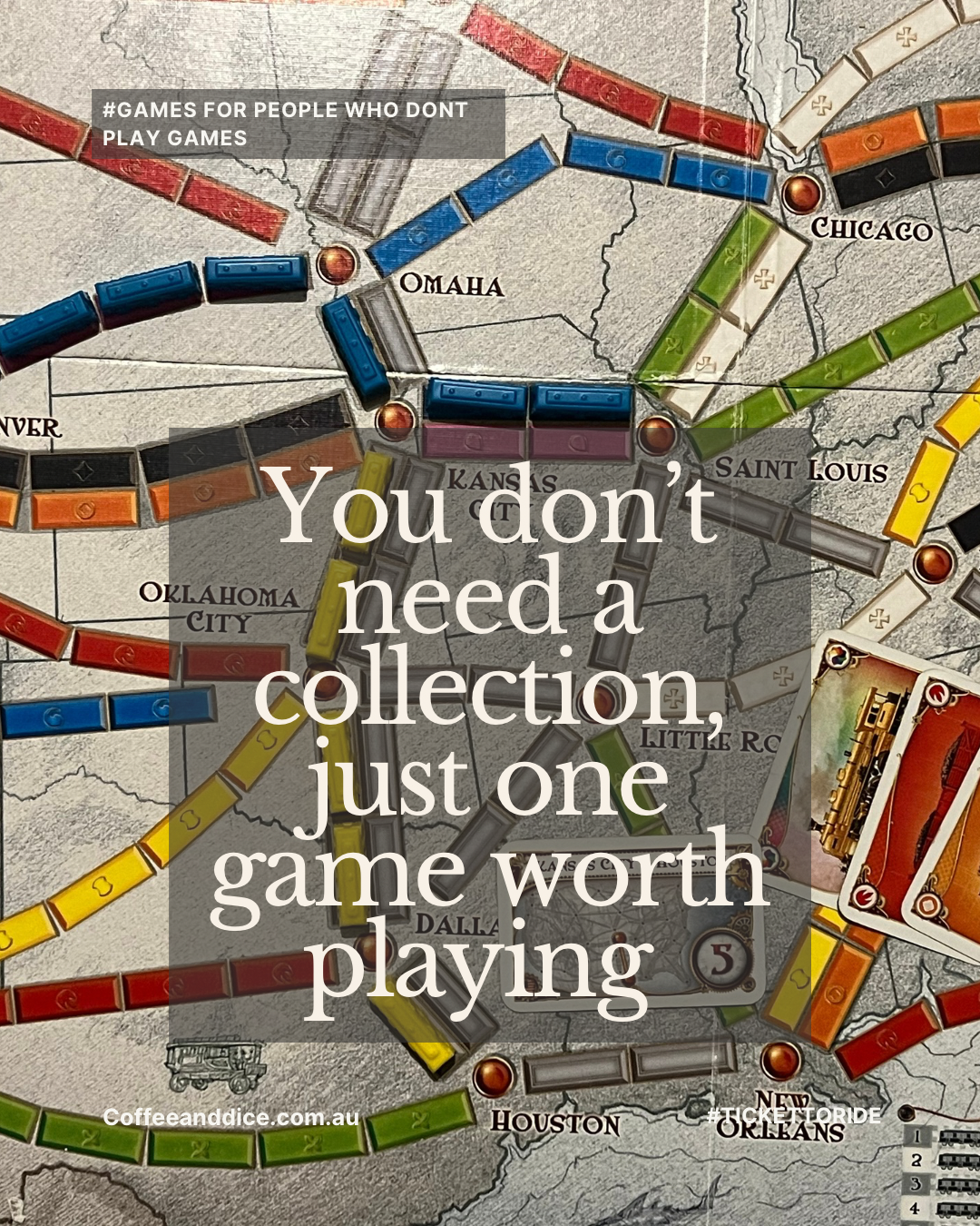 Instagram post: Board map reinforces one-game message