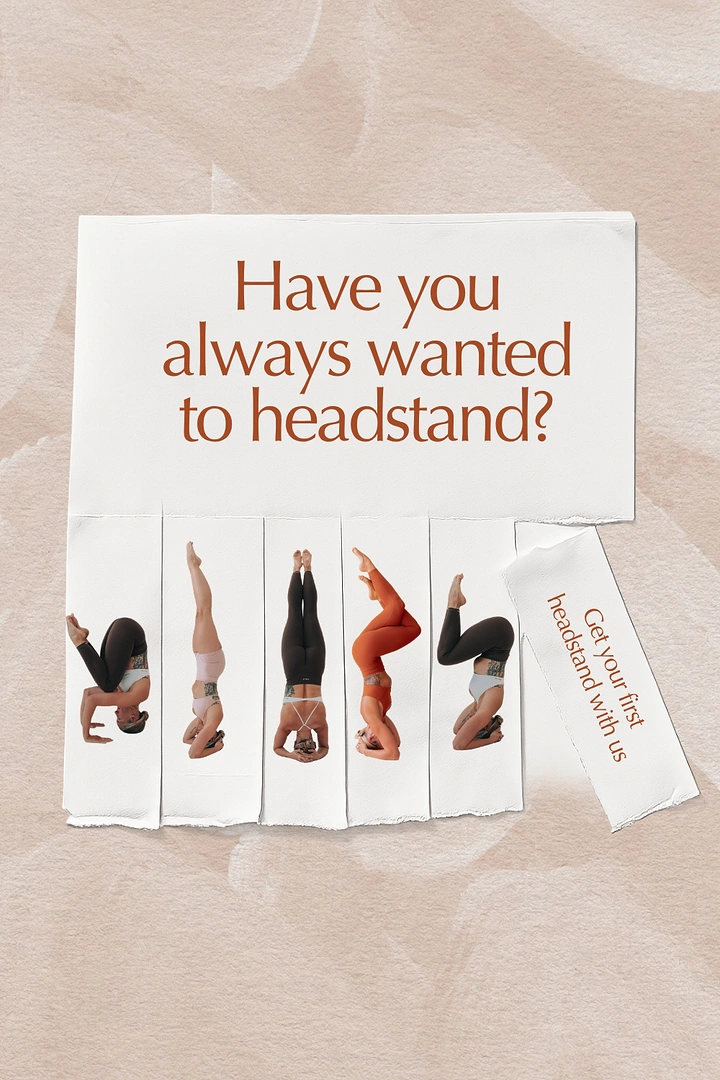 Yoga Studios creative ad: Tear-off paper flyer with headstand yoga poses on each tab
