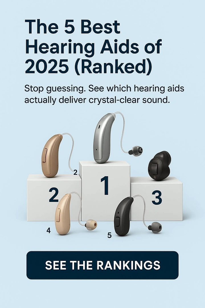 Hearing Aids creative ad: Hearing aids on ranking podium