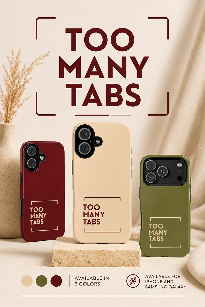 Phone Cases & Mobile Accessories creative ad: Browser-tab pun becomes product concept