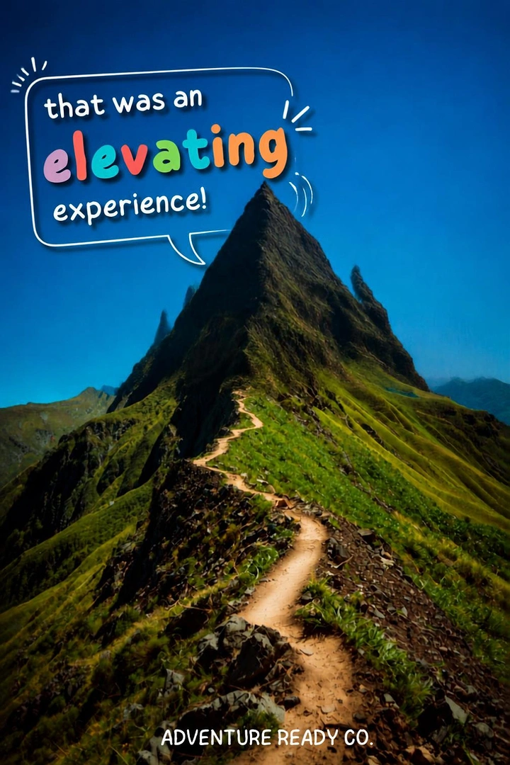 Adventure Sports & Trekking creative ad: Elevating pun reinforces mountain adventure