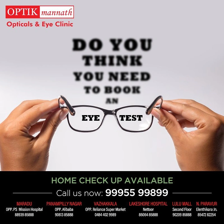 Opticians & Eye Care creative ad: Glasses sharpen blurry eye-test copy