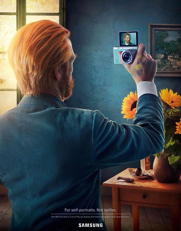 Cameras & Camera Stores creative ad: Exceptional, witty art history metaphor.