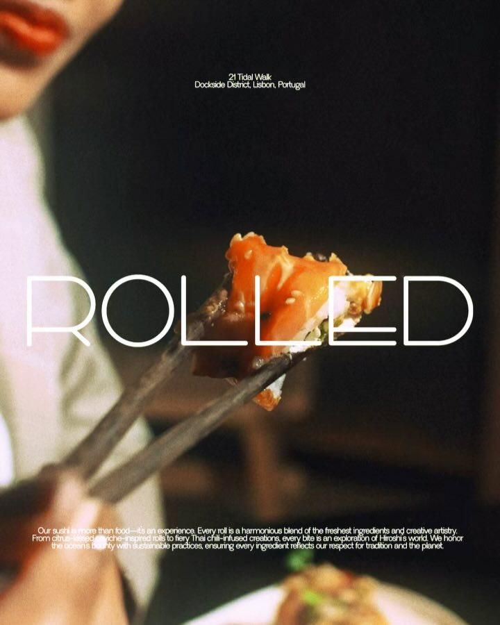 Instagram post: Rolled wordplay reinforces close-up product image