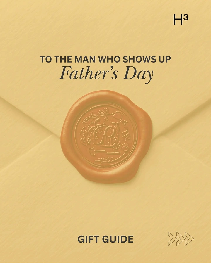 Father's Day creative ad: Wax-sealed mustard envelope close-up