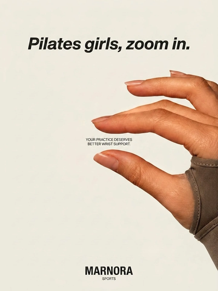 Pilates Studios creative ad: Finger zoom gesture makes copy visual