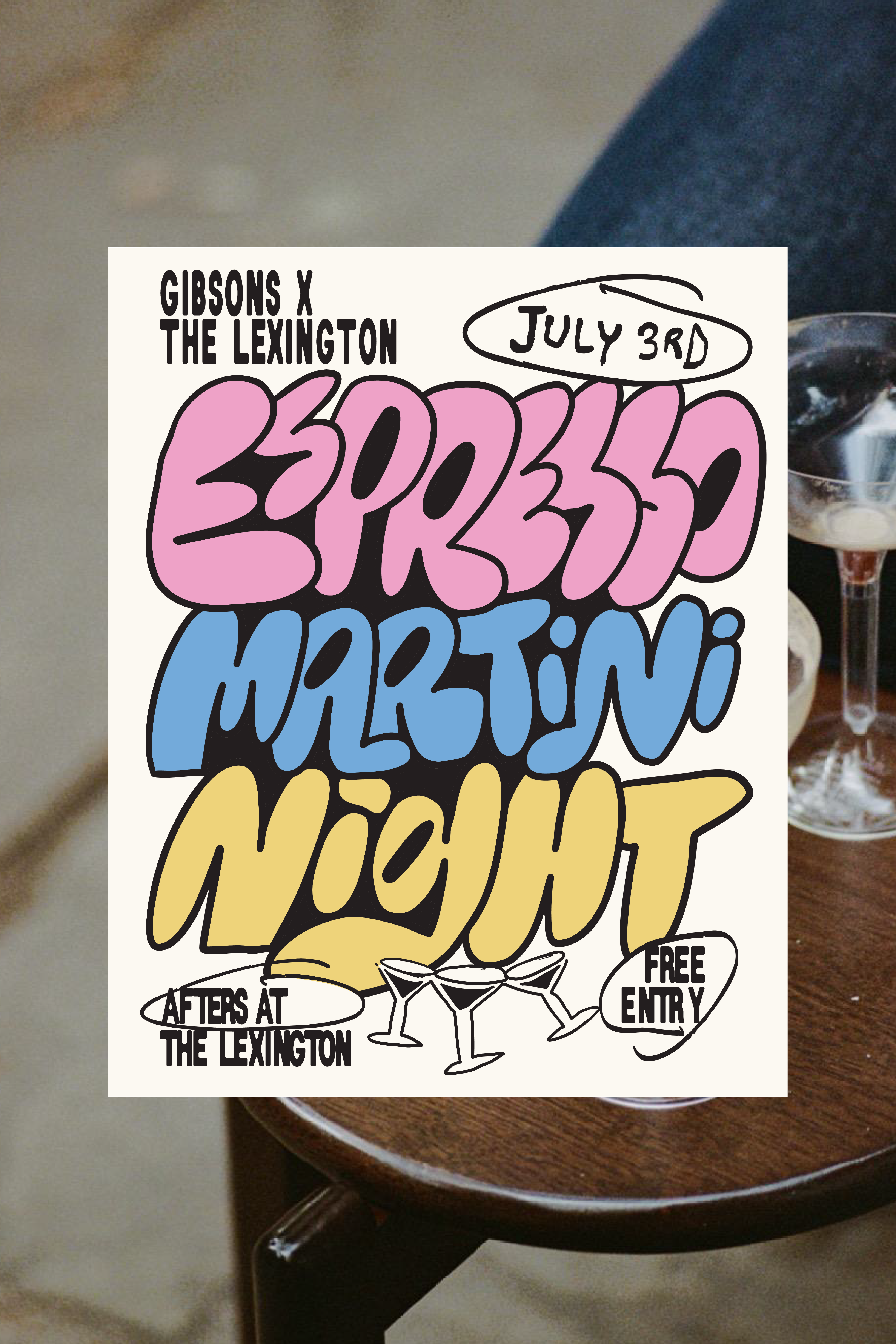 Story: Playful retro espresso typography