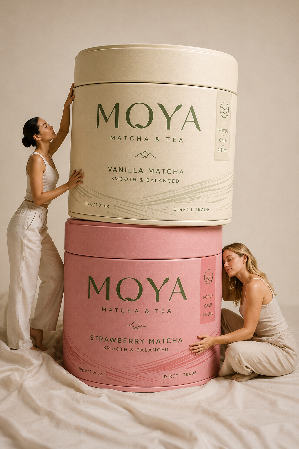 Story: Giant stacked tins with tiny models