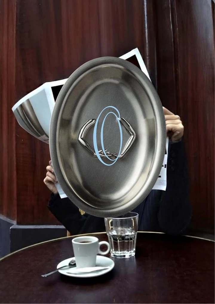 Tableware & Crockery creative ad: Plate becomes an oversized shield