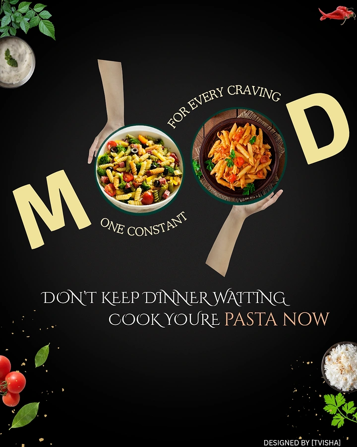 Instant Noodles & Pasta Brands creative ad: Dramatic bowls create memorable composition