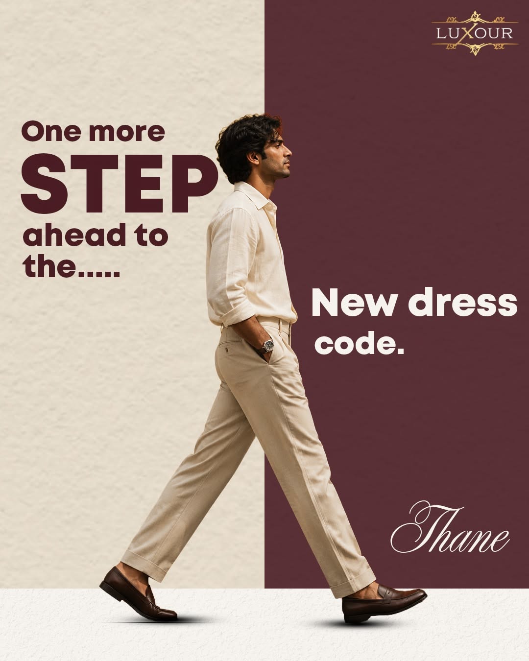 Instagram post: Split layout visualizes new dress code