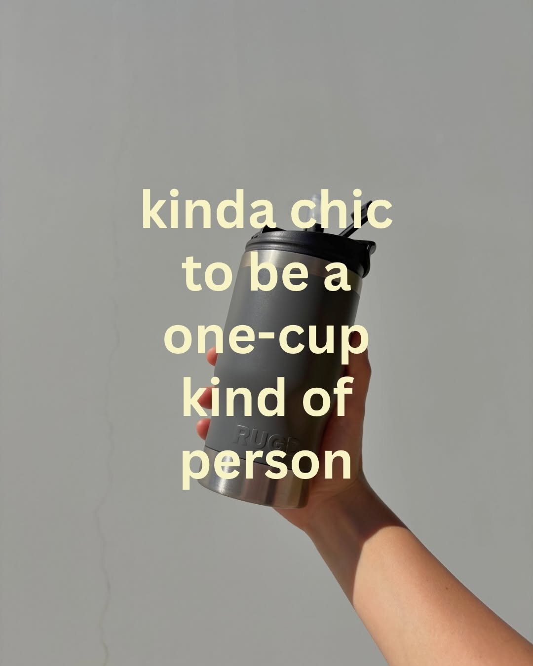 Instagram post: Witty one-cup personality copy, slide 1