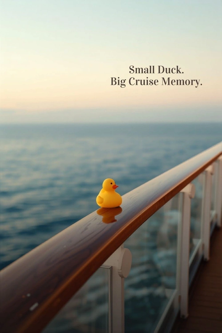 Cruises & Cruise Lines creative ad: Playful duck creates memorable cruise moment