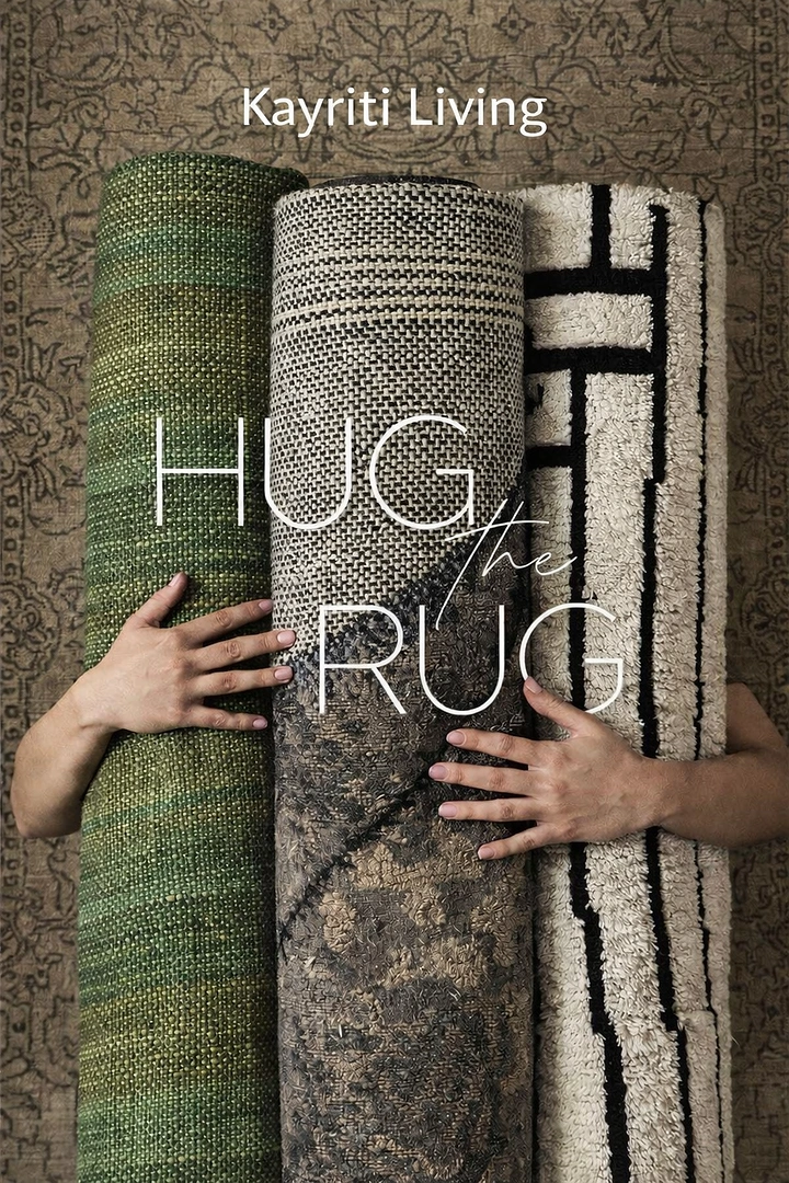 Rugs & Carpets creative ad: Hugging turns the product into copy