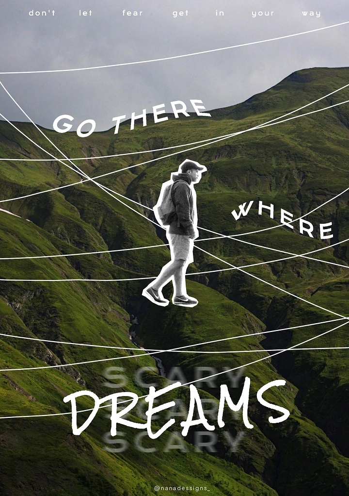 Adventure Sports & Trekking creative ad: Contour lines create adventurous visual motion