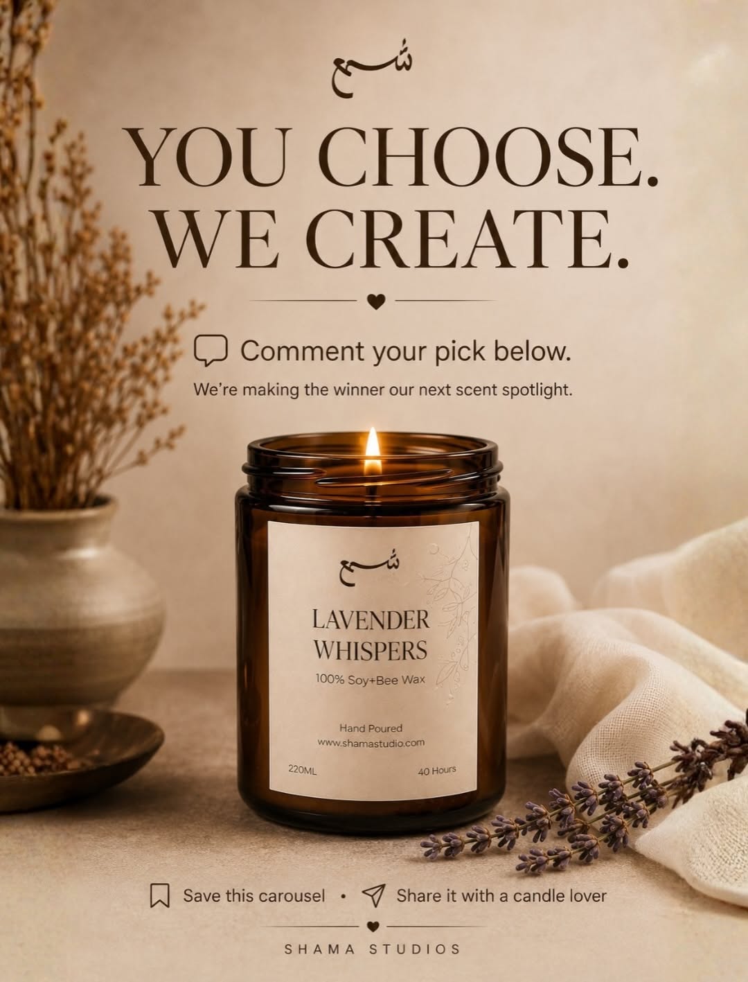 Instagram post: This-or-that scent poll engagement post, slide 6