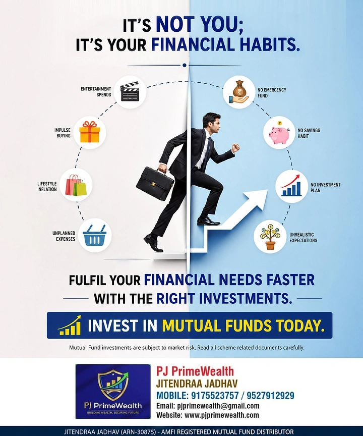 Stock Brokers & Investing creative ad: Split scene: bad habits versus investing