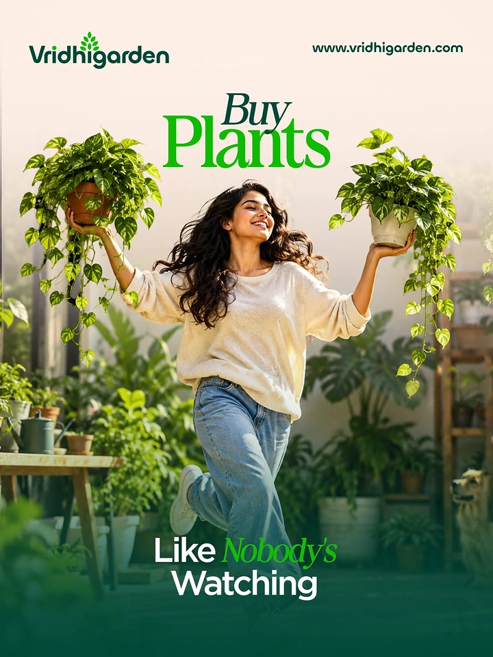 Landscaping & Gardening creative ad: Witty 'Buy Plants Like Nobody's Watching' pun