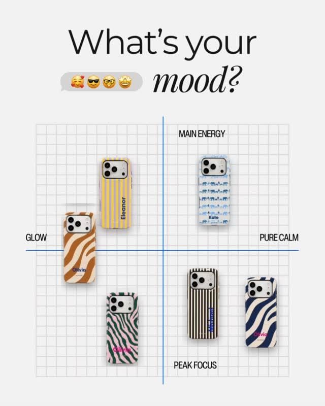 Instagram post: Cases mapped to moods creatively