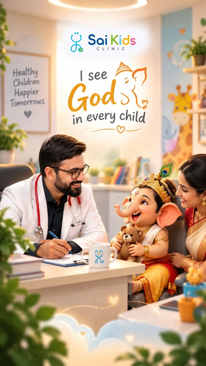 Pediatricians & Children's Clinics creative ad: Memorable faith-and-child visual narrative