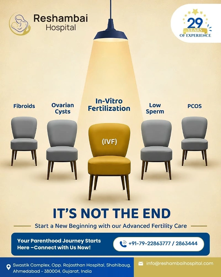 IVF & Fertility Clinics creative ad: Spotlit IVF chair among condition chairs